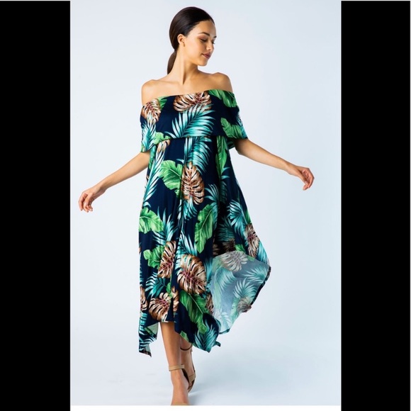 Robyn Tropical Print Dress - Picture 2 of 4